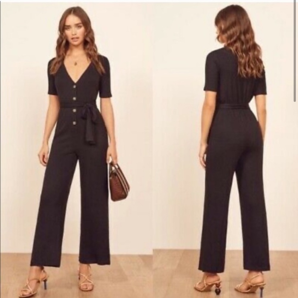 Reformation Camille Ribbed Jumpsuit XS B45